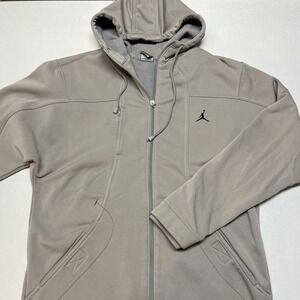 Jordan Full Zip Hoodie Jacket Gray Jump Man Logo Men's Medium